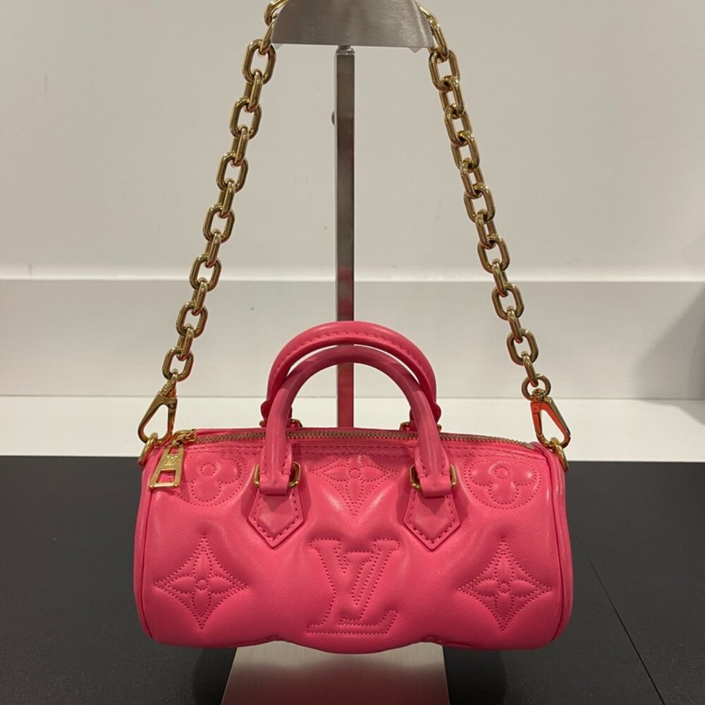 Louis Vuitton Papillon BB Pink Calfskin Hand/Shoulder Bag (JB1423) - Picture 2 of 15